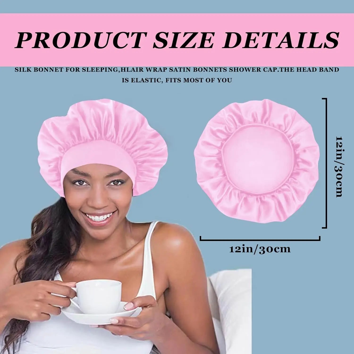 🧢 Bonnet de Nuit en Satin - Préserve Tes Boucles & Ton Hydratation