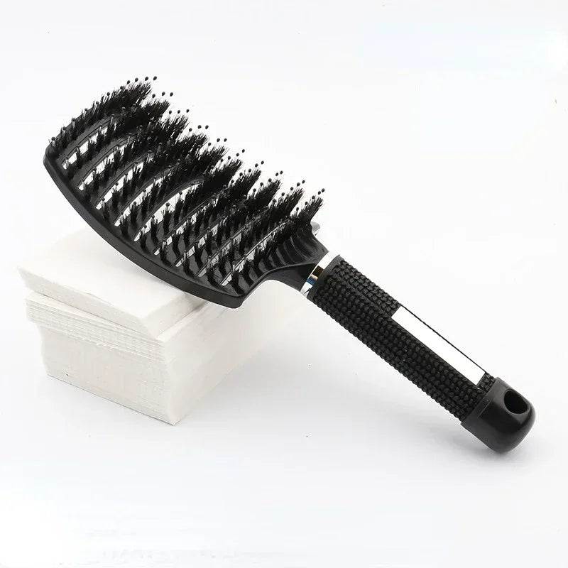 🪮 Brosse Démêlante Massage - Démêlage Doux Cheveux Bouclés & Fragiles"