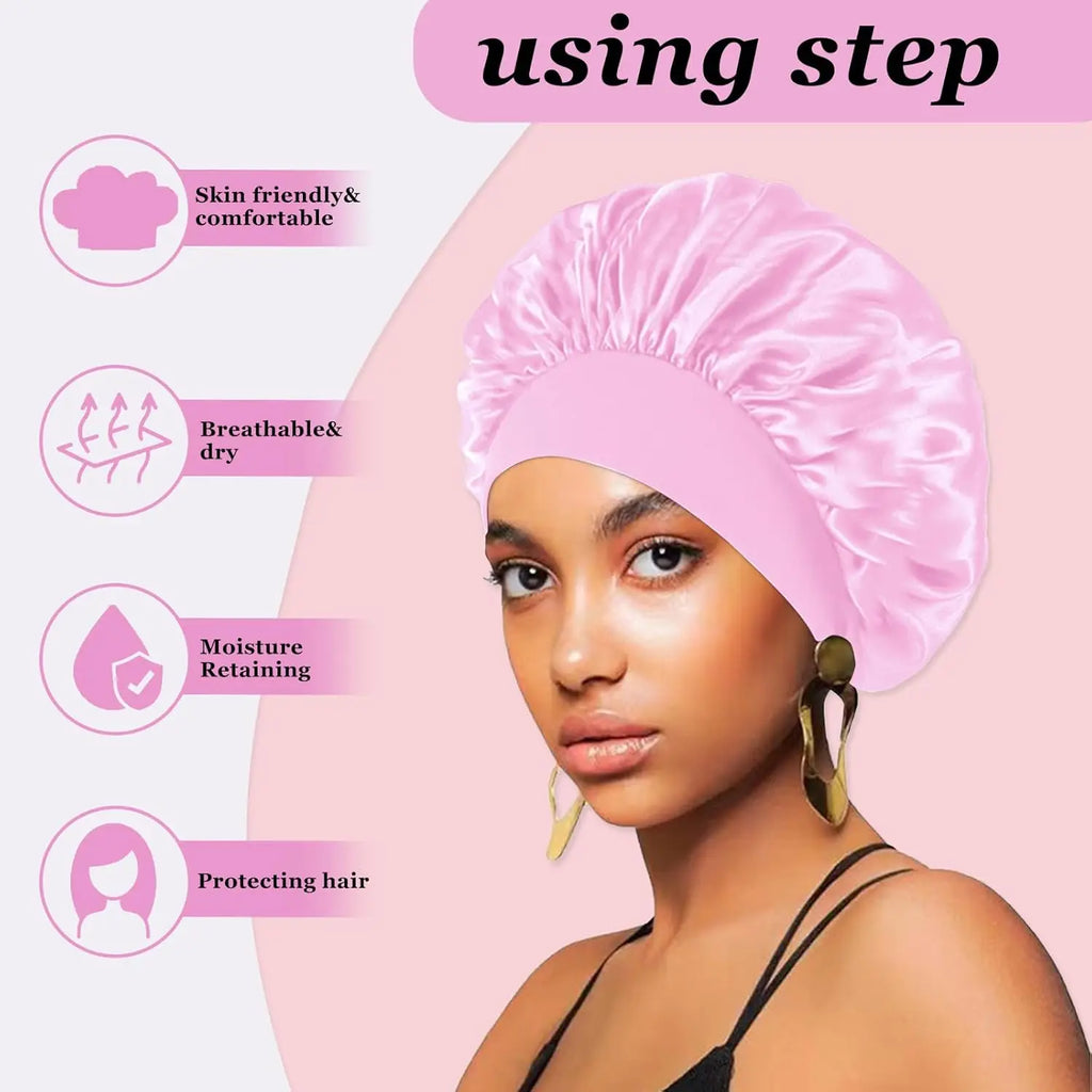 🧢 Bonnet de Nuit en Satin - Préserve Tes Boucles & Ton Hydratation