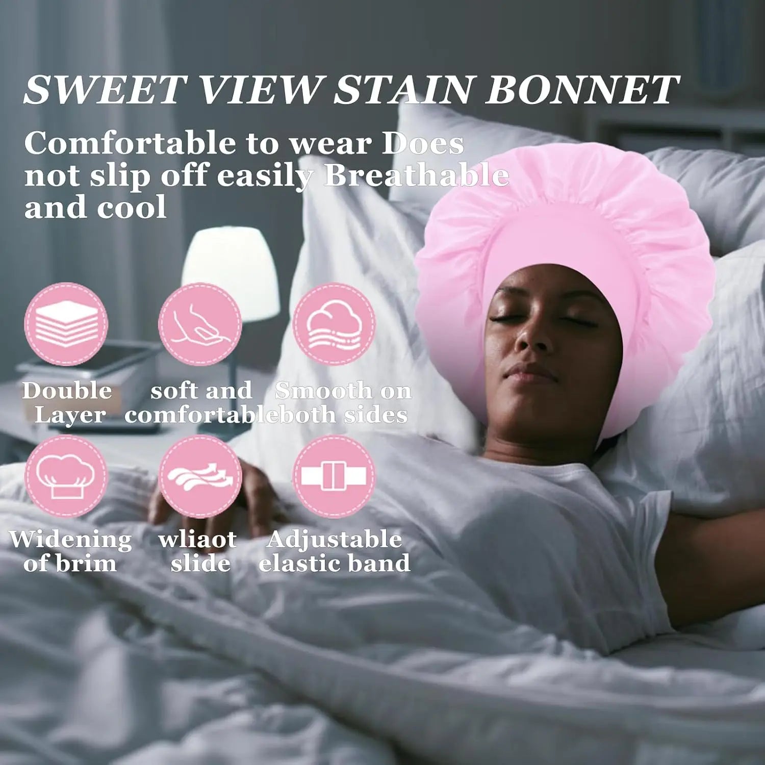 🧢 Bonnet de Nuit en Satin - Préserve Tes Boucles & Ton Hydratation