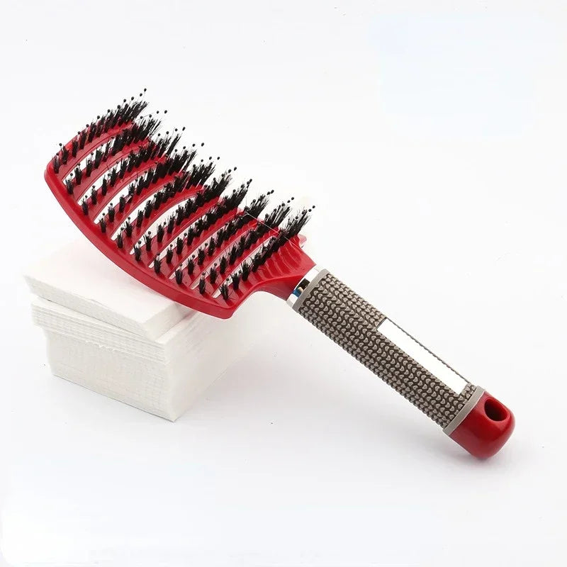🪮 Brosse Démêlante Massage - Démêlage Doux Cheveux Bouclés & Fragiles"