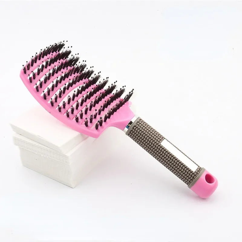 🪮 Brosse Démêlante Massage - Démêlage Doux Cheveux Bouclés & Fragiles"