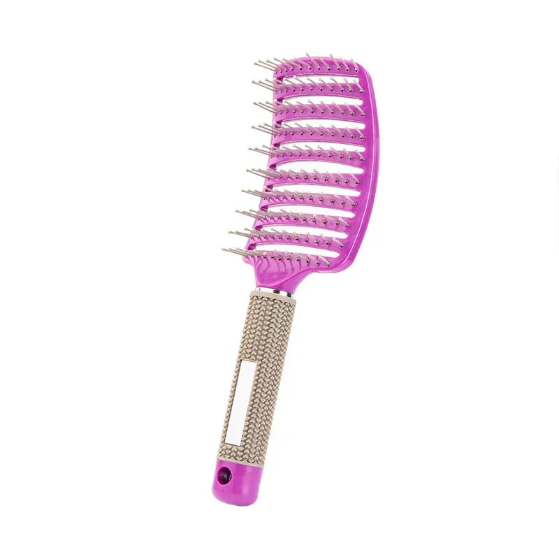 🪮 Brosse Démêlante Massage - Démêlage Doux Cheveux Bouclés & Fragiles"