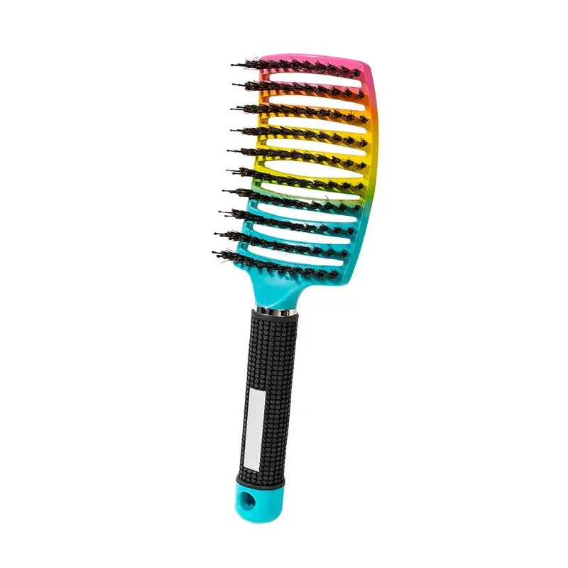 🪮 Brosse Démêlante Massage - Démêlage Doux Cheveux Bouclés & Fragiles"