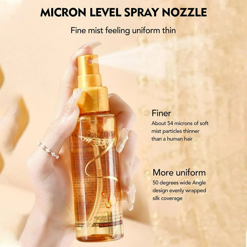 ✨Spray Huile Miracle - Réparation Cheveux Secs, Bouclés & Abîmés"